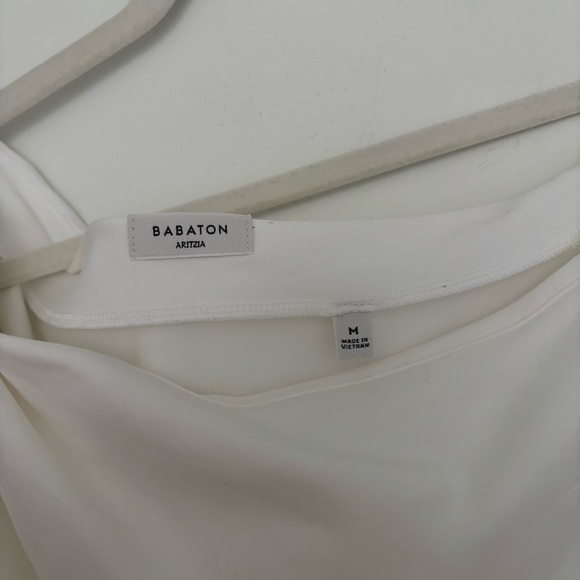 Aritzia Babaton Interlock Cotton Script Top White Size M - Picture 5 of 7